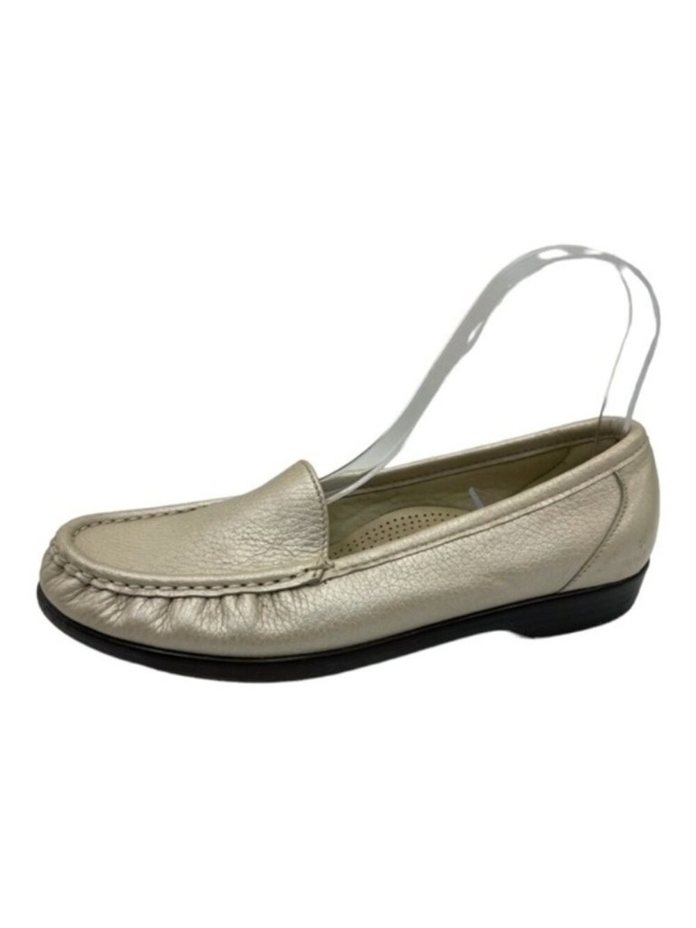 SAS Simplify Loafers Gold Lusso Leather Comfort Slip On 7.5 Narrow